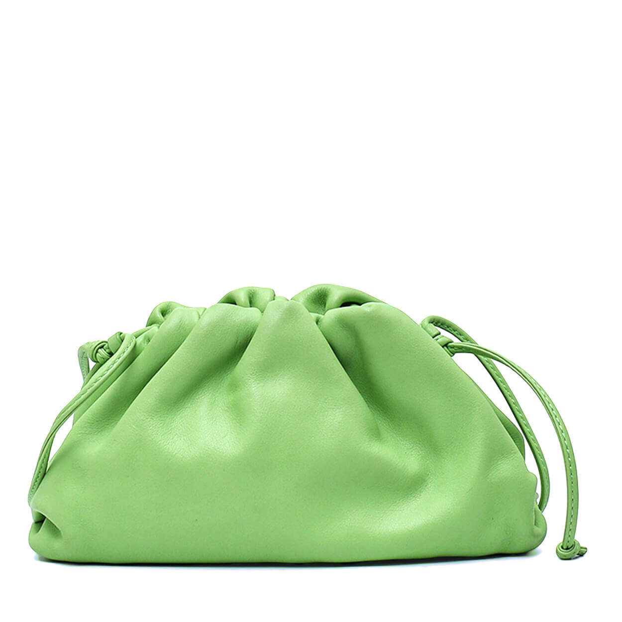 Bottega Veneta -Pistachio Green Leather Small Teen Pouch Bag 